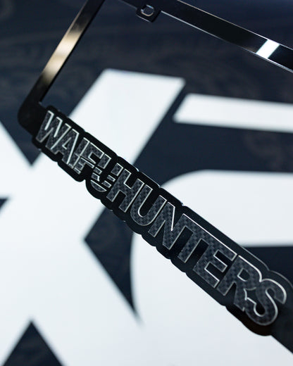 Waifuhunters License Plate Frame - Carbon Fiber Imitation