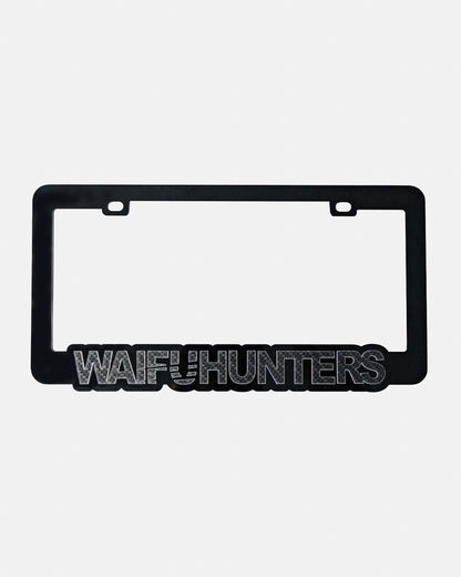 Waifuhunters License Plate Frame - Carbon Fiber Imitation