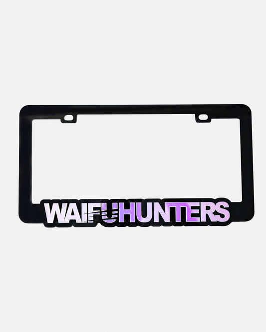 Waifuhunters License Plate Frame - Rainbow Chrome